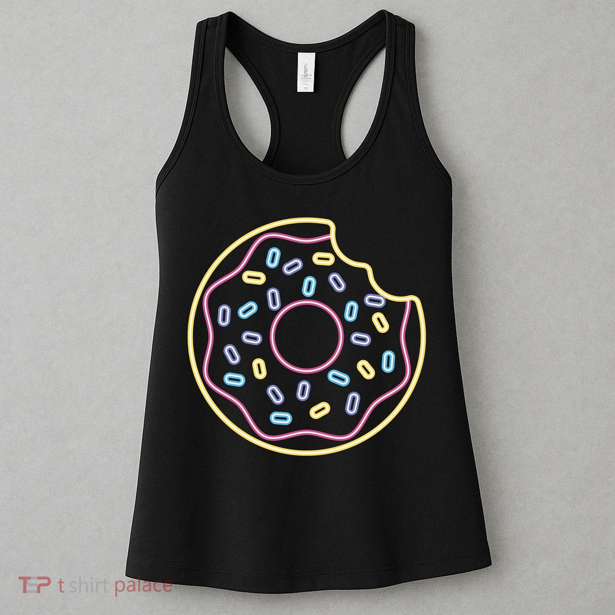 Neon Donut Bite Women's Tank Top
