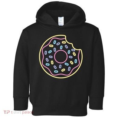 Neon Donut Bite Toddler Hoodie