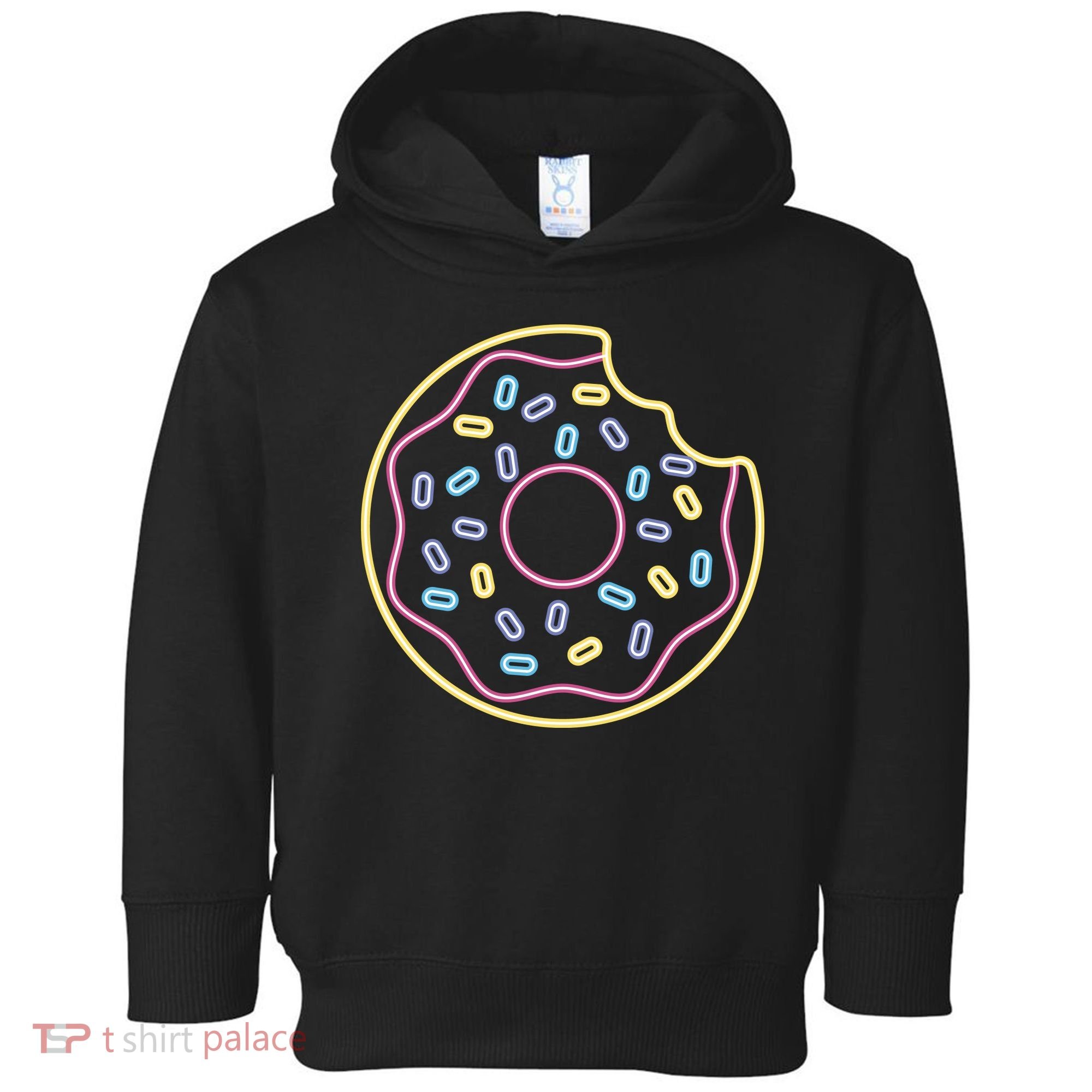 Neon Donut Bite Toddler Hoodie