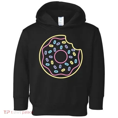 Neon Donut Bite Toddler Hoodie