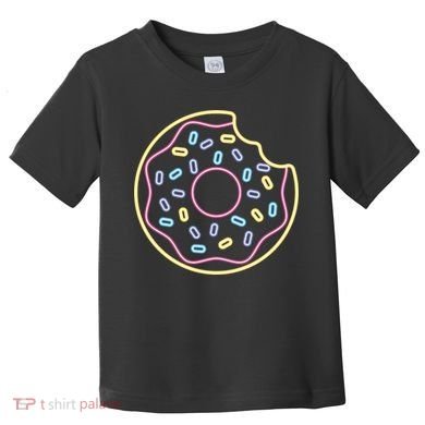 Neon Donut Bite Toddler T-Shirt