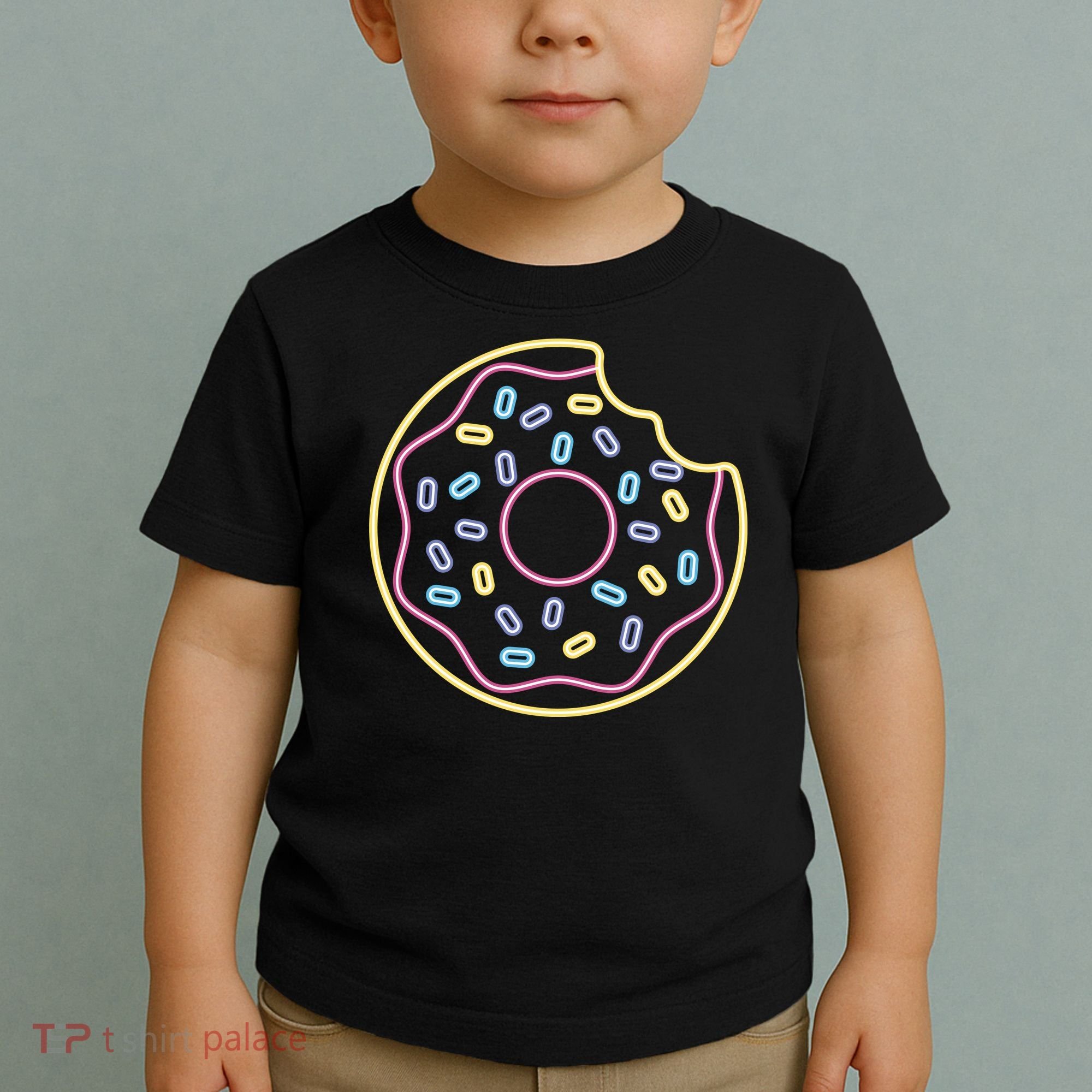Neon Donut Bite Toddler T-Shirt