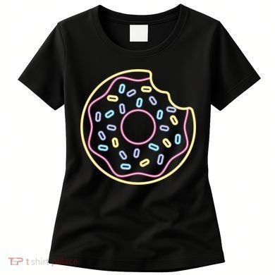 Neon Donut Bite Women's T-Shirt