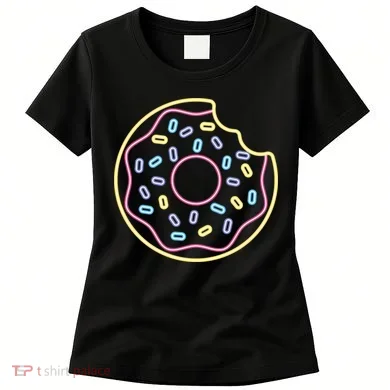 Neon Donut Bite Women's T-Shirt