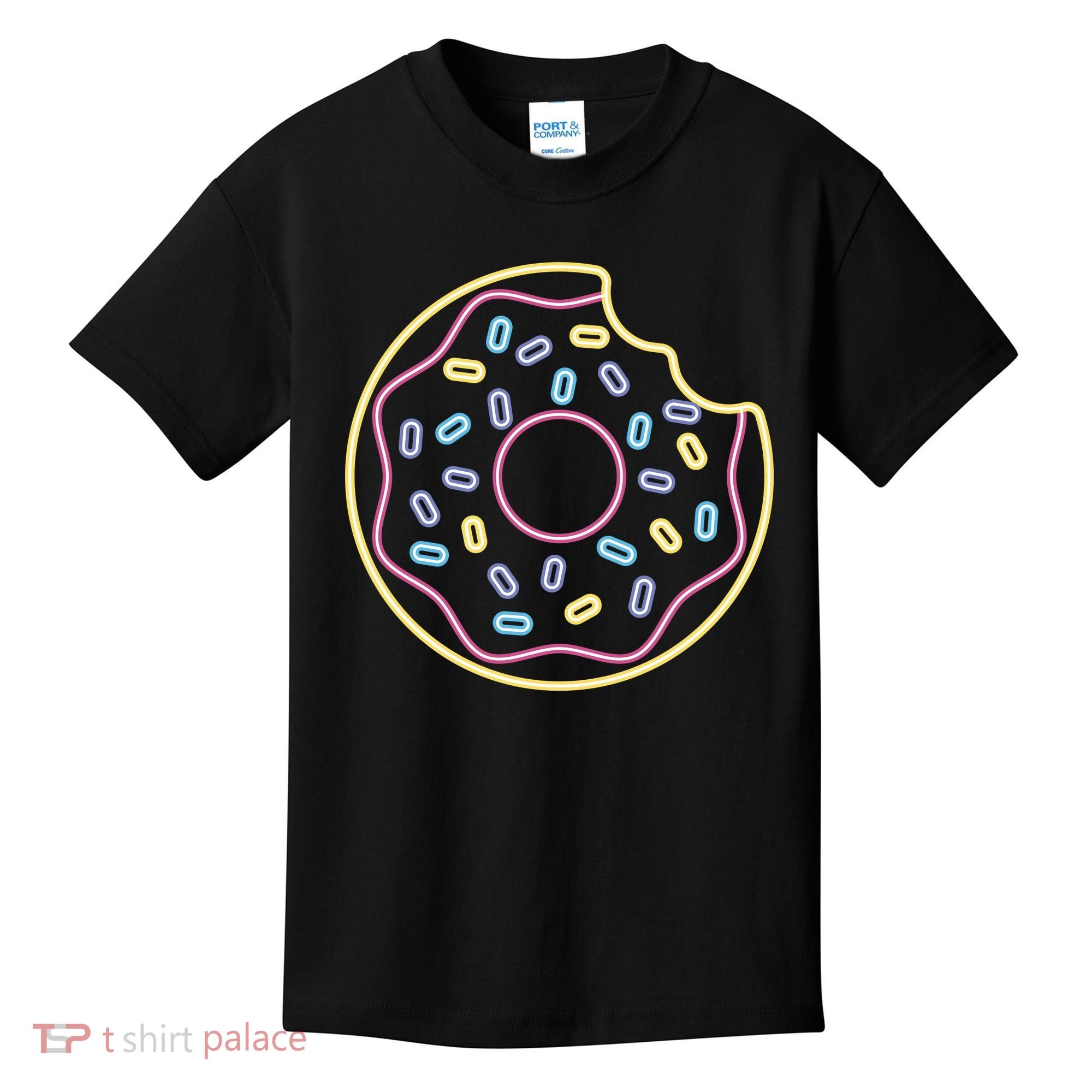Neon Donut Bite Kids T-Shirt