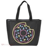 Neon Donut Bite Tote Bag thumb 0