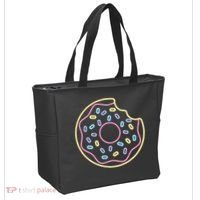 Neon Donut Bite Tote Bag thumb 2