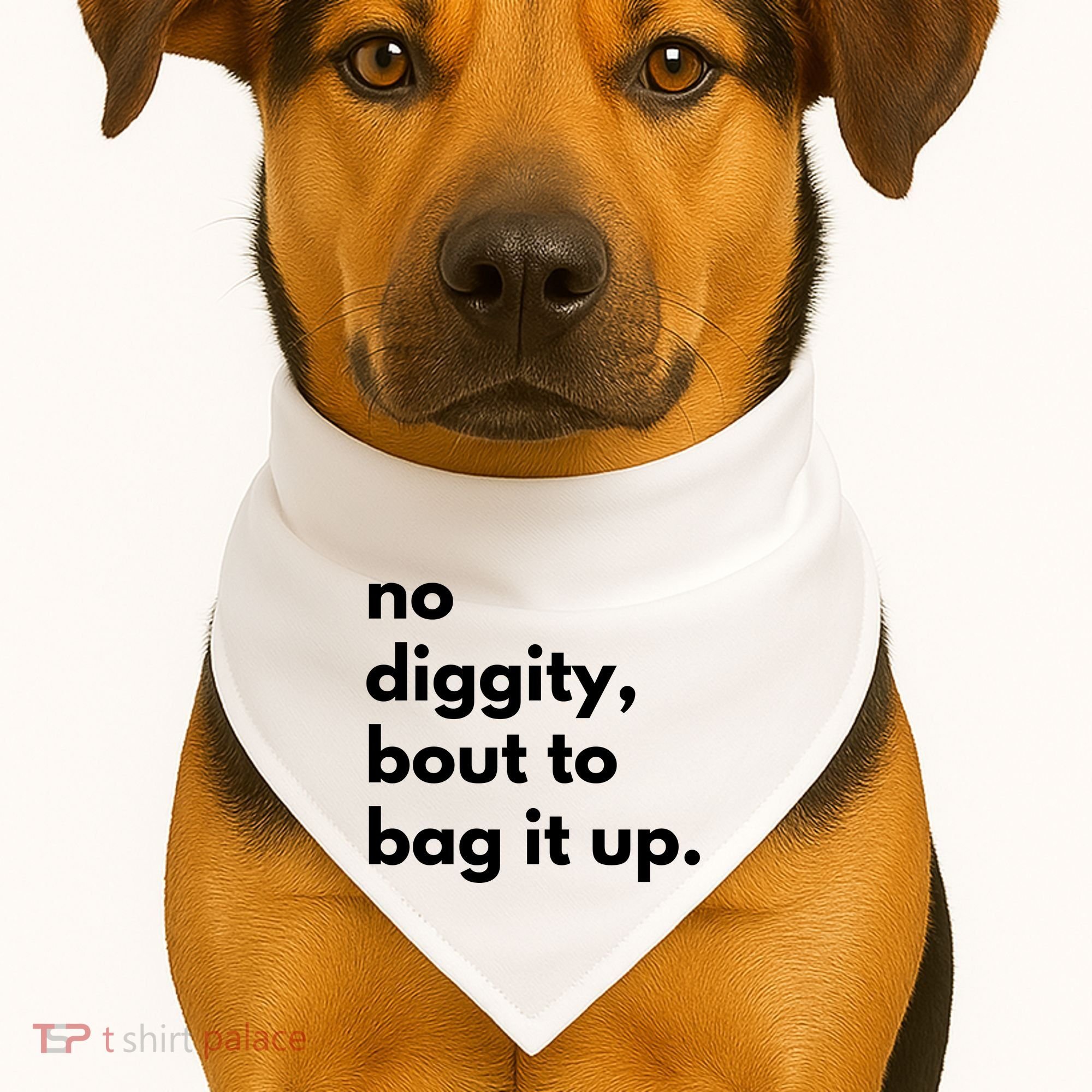 No Diggity Bout To Bag It Up USA-Made Doggie Bandana