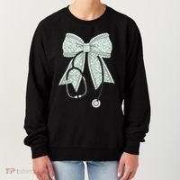 Nurse Doctor Coquette Bow Stethoscope Cute Nursing Ribbon Gift Women's Sweatshirt thumb 0