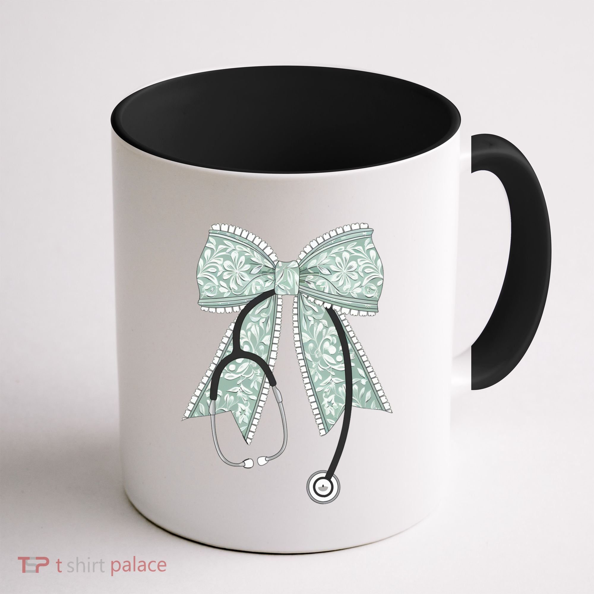 Nurse Doctor Coquette Bow Stethoscope Cute Nursing Ribbon Gift Coffee Mug