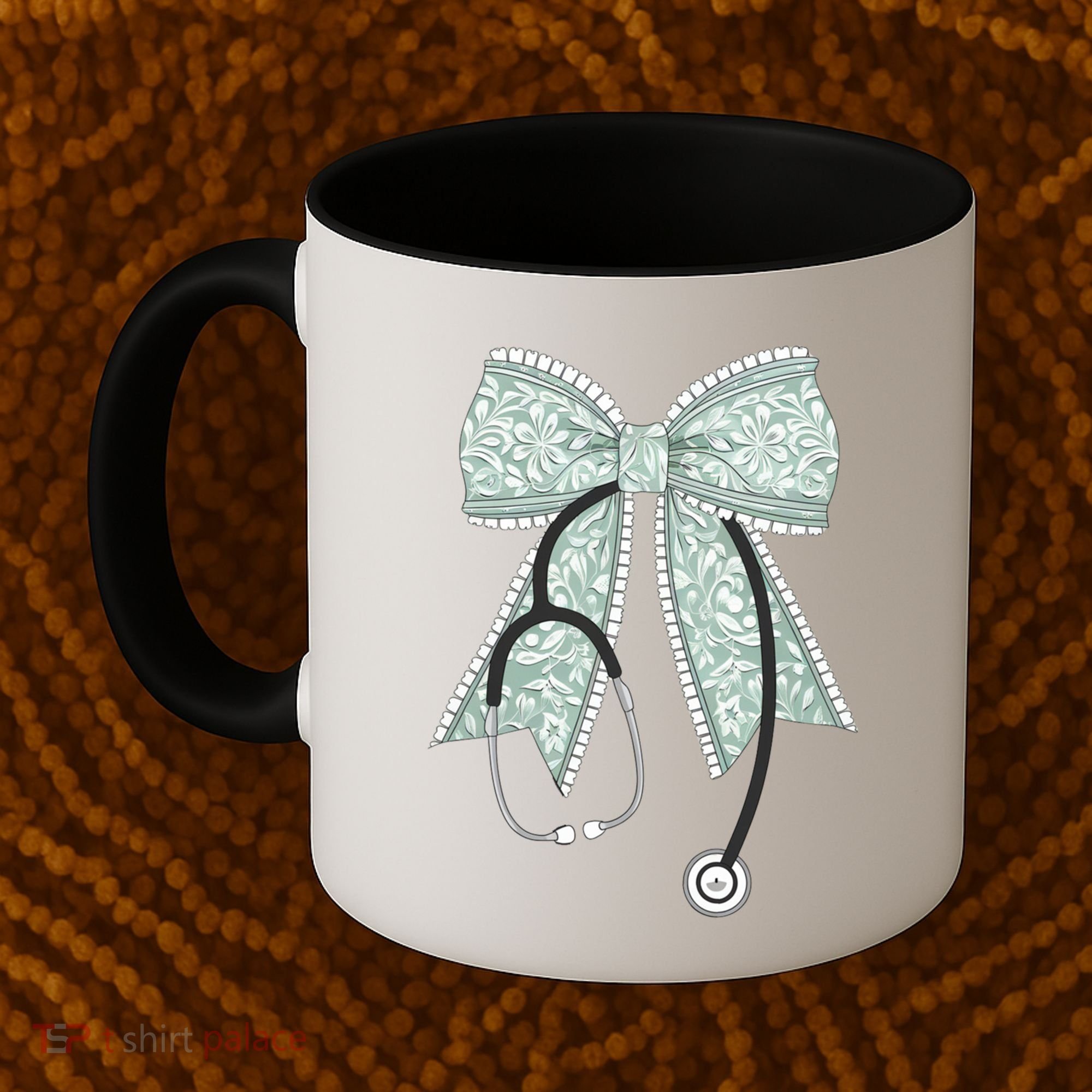 Nurse Doctor Coquette Bow Stethoscope Cute Nursing Ribbon Gift Coffee Mug
