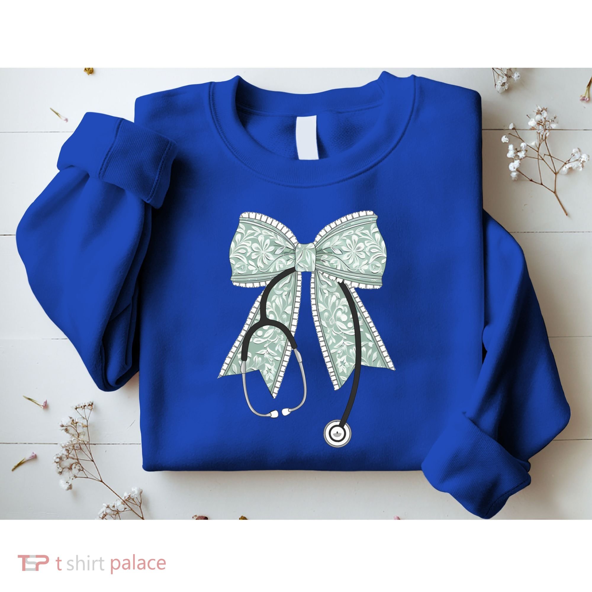 Nurse Doctor Coquette Bow Stethoscope Cute Nursing Ribbon Gift Sweatshirt
