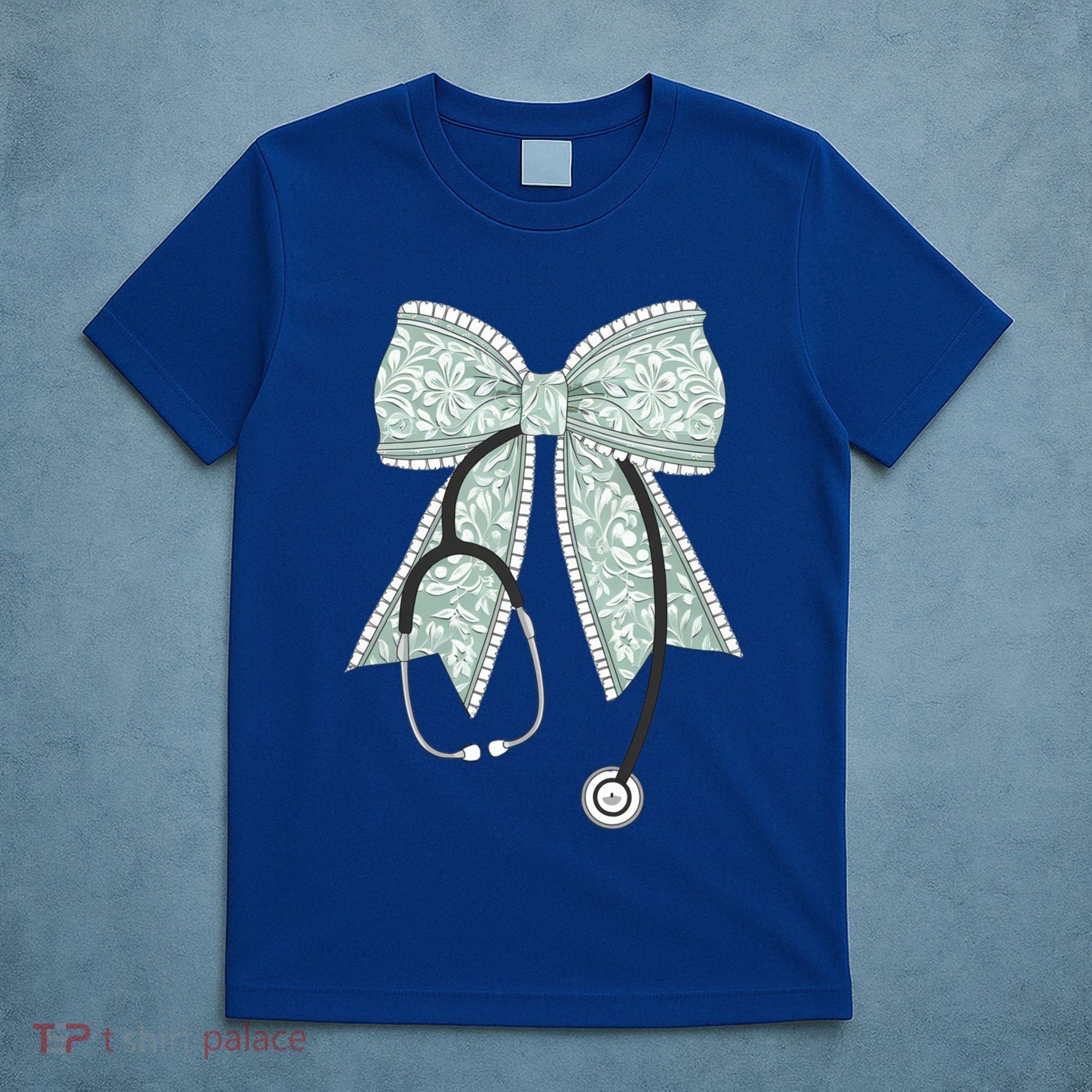 Nurse Doctor Coquette Bow Stethoscope Cute Nursing Ribbon Gift T-Shirt