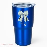 Nurse Doctor Coquette Bow Stethoscope Cute Nursing Ribbon Gift Tumbler thumb 0