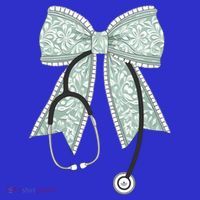 Nurse Doctor Coquette Bow Stethoscope Cute Nursing Ribbon Gift Mousepad thumb 1