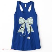 Nurse Doctor Coquette Bow Stethoscope Cute Nursing Ribbon Gift Women's Tank Top thumb 0