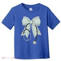 Nurse Doctor Coquette Bow Stethoscope Cute Nursing Ribbon Gift Toddler T-Shirt thumb 0