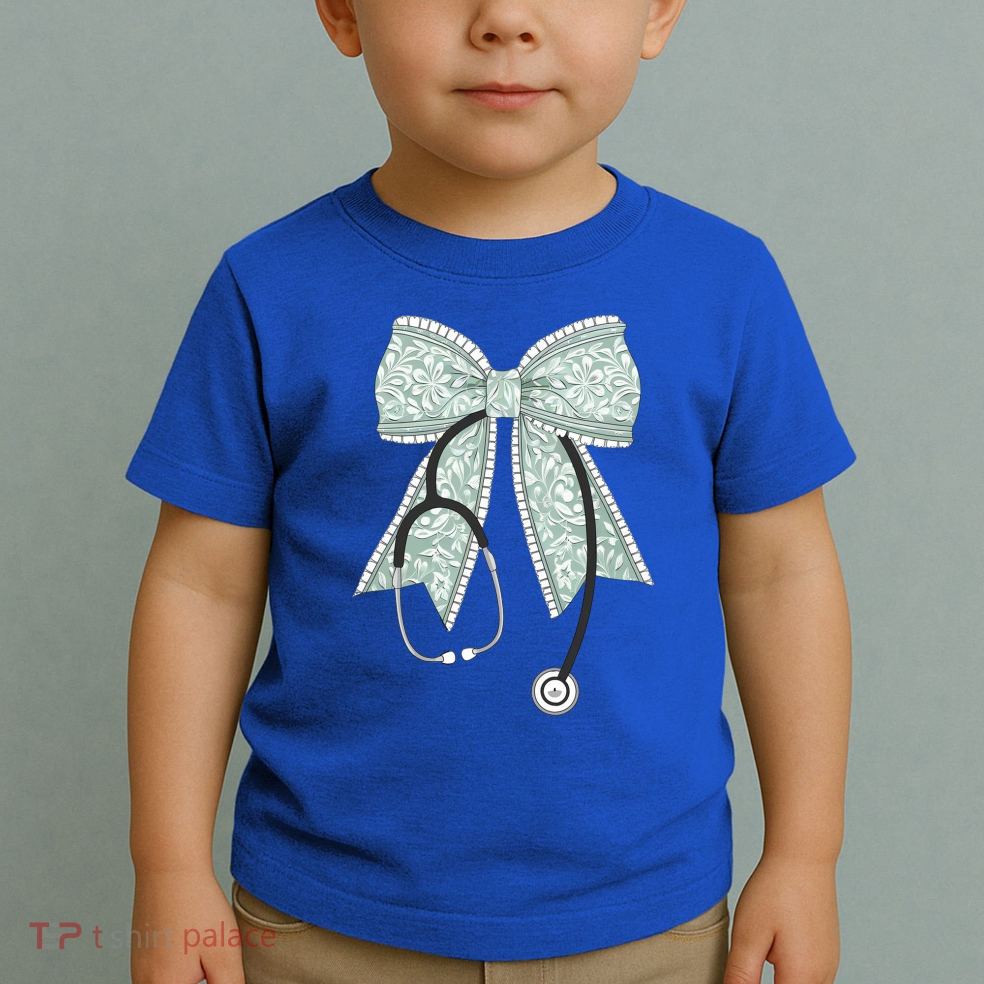 Nurse Doctor Coquette Bow Stethoscope Cute Nursing Ribbon Gift Toddler T-Shirt
