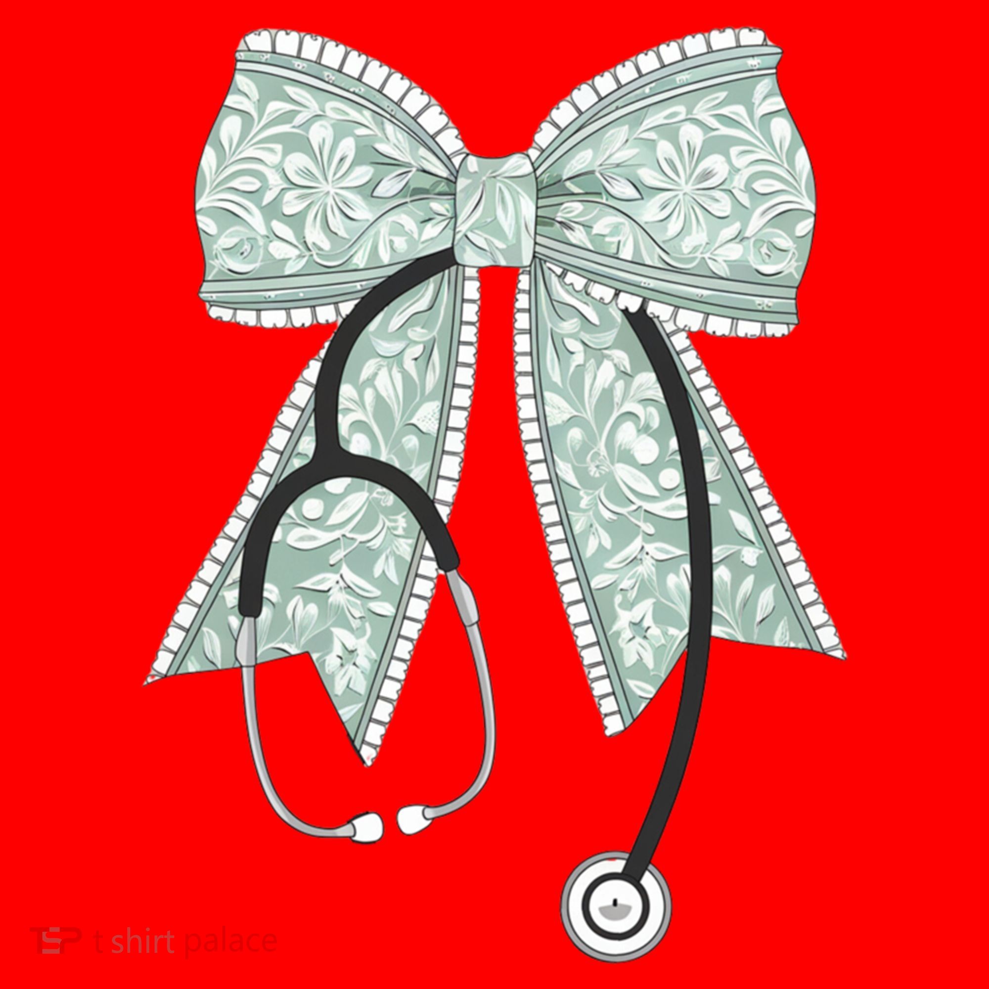 Nurse Doctor Coquette Bow Stethoscope Cute Nursing Ribbon Gift Santa Hat