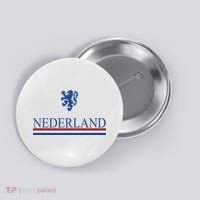 Nederland Dutch Flag Logo Button thumb 0