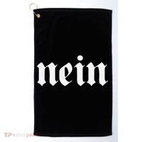 NEIN Deutschland Flag of german Eagle Germany German Golf Towel thumb 0