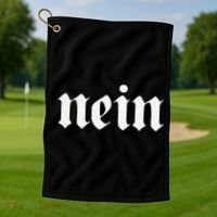 NEIN Deutschland Flag of german Eagle Germany German Golf Towel thumb 1