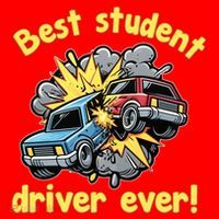 New Driver Funny Best Student Driver Ever Learning To Drive Santa Hat thumb 1