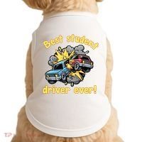 New Driver Funny Best Student Driver Ever Learning To Drive Doggie Tank thumb 0