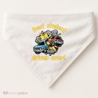 New Driver Funny Best Student Driver Ever Learning To Drive USA-Made Doggie Bandana thumb 0