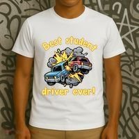 New Driver Funny Best Student Driver Ever Learning To Drive T-Shirt thumb 3