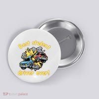 New Driver Funny Best Student Driver Ever Learning To Drive Button thumb 0