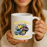 New Driver Funny Best Student Driver Ever Learning To Drive Coffee Mug thumb 3