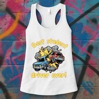 New Driver Funny Best Student Driver Ever Learning To Drive Women's Tank Top thumb 3