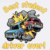 New Driver Funny Best Student Driver Ever Learning To Drive Baby Bodysuit thumb 2