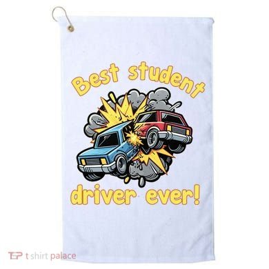 New Driver Funny Best Student Driver Ever Learning To Drive Golf Towel