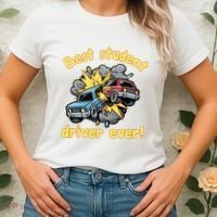 New Driver Funny Best Student Driver Ever Learning To Drive Women's T-Shirt thumb 2