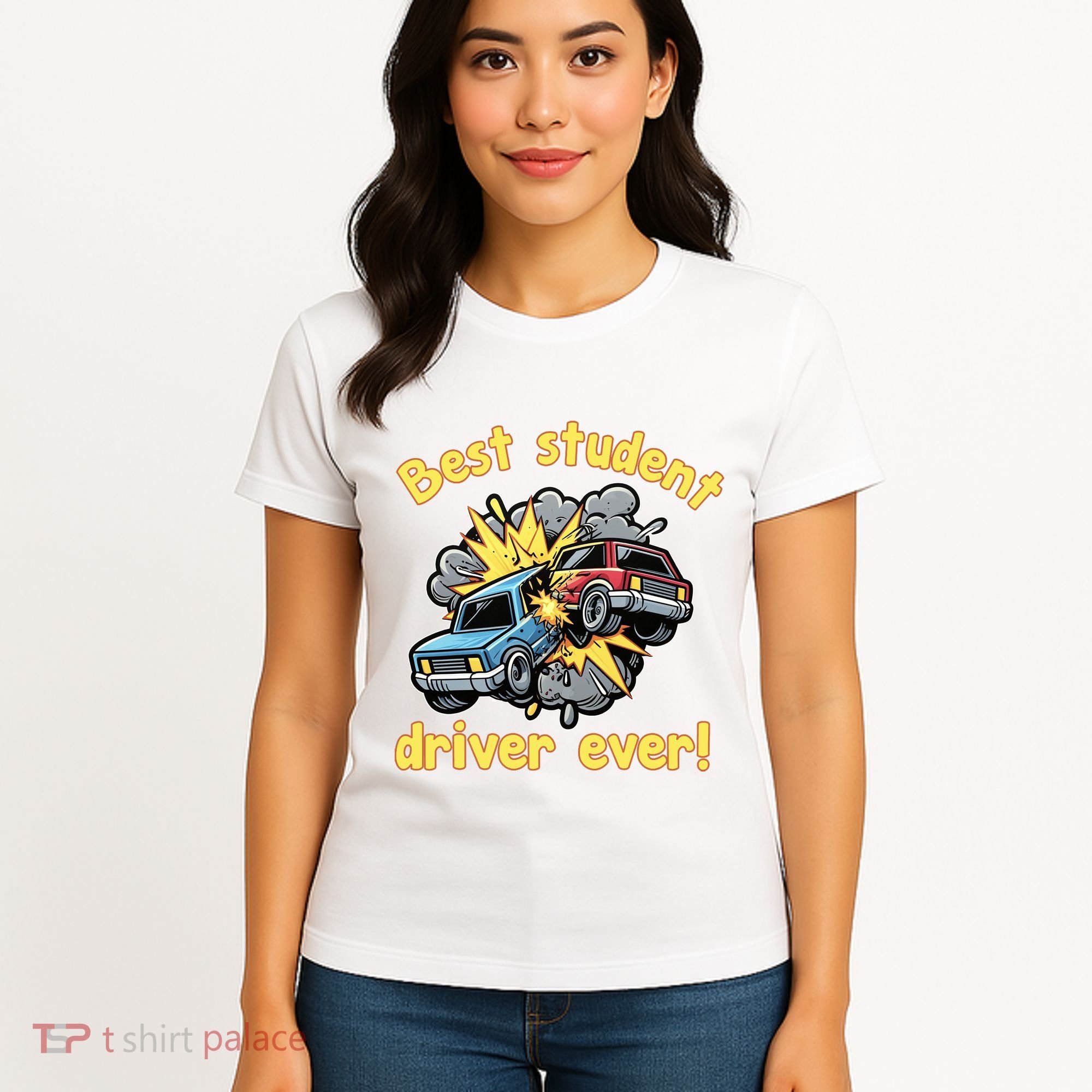 New Driver Funny Best Student Driver Ever Learning To Drive Women's T-Shirt