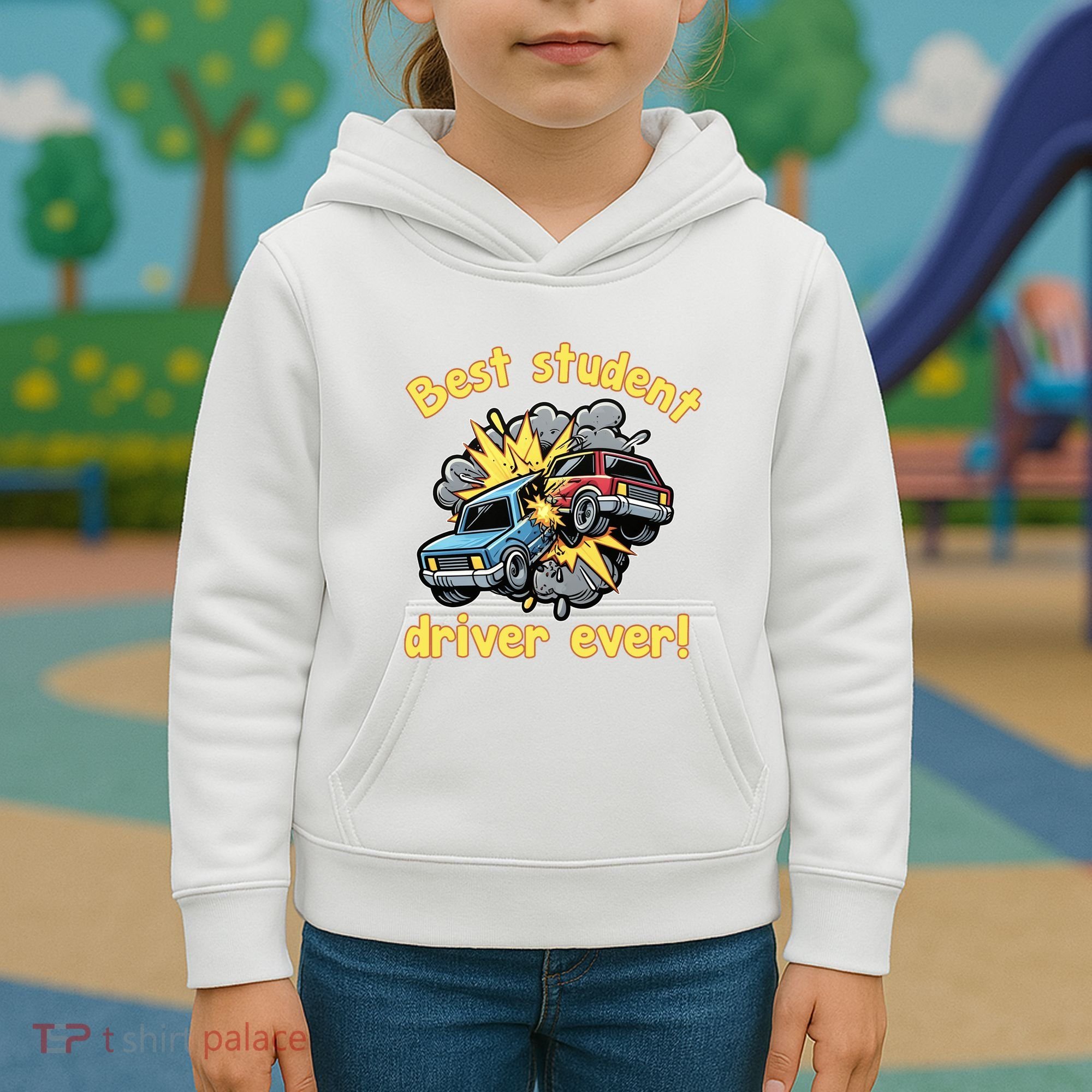 New Driver Funny Best Student Driver Ever Learning To Drive Kids Hoodie