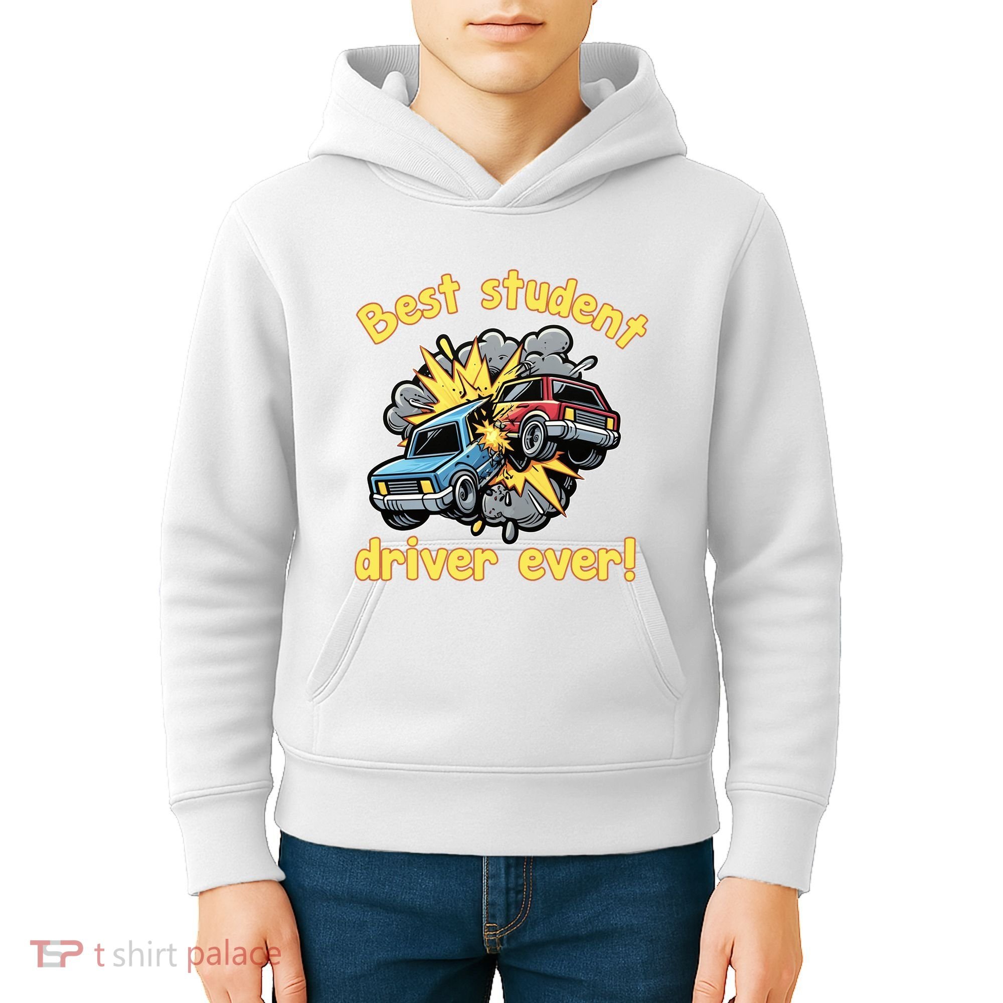 New Driver Funny Best Student Driver Ever Learning To Drive Kids Hoodie