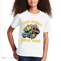 New Driver Funny Best Student Driver Ever Learning To Drive Kids T-Shirt thumb 2