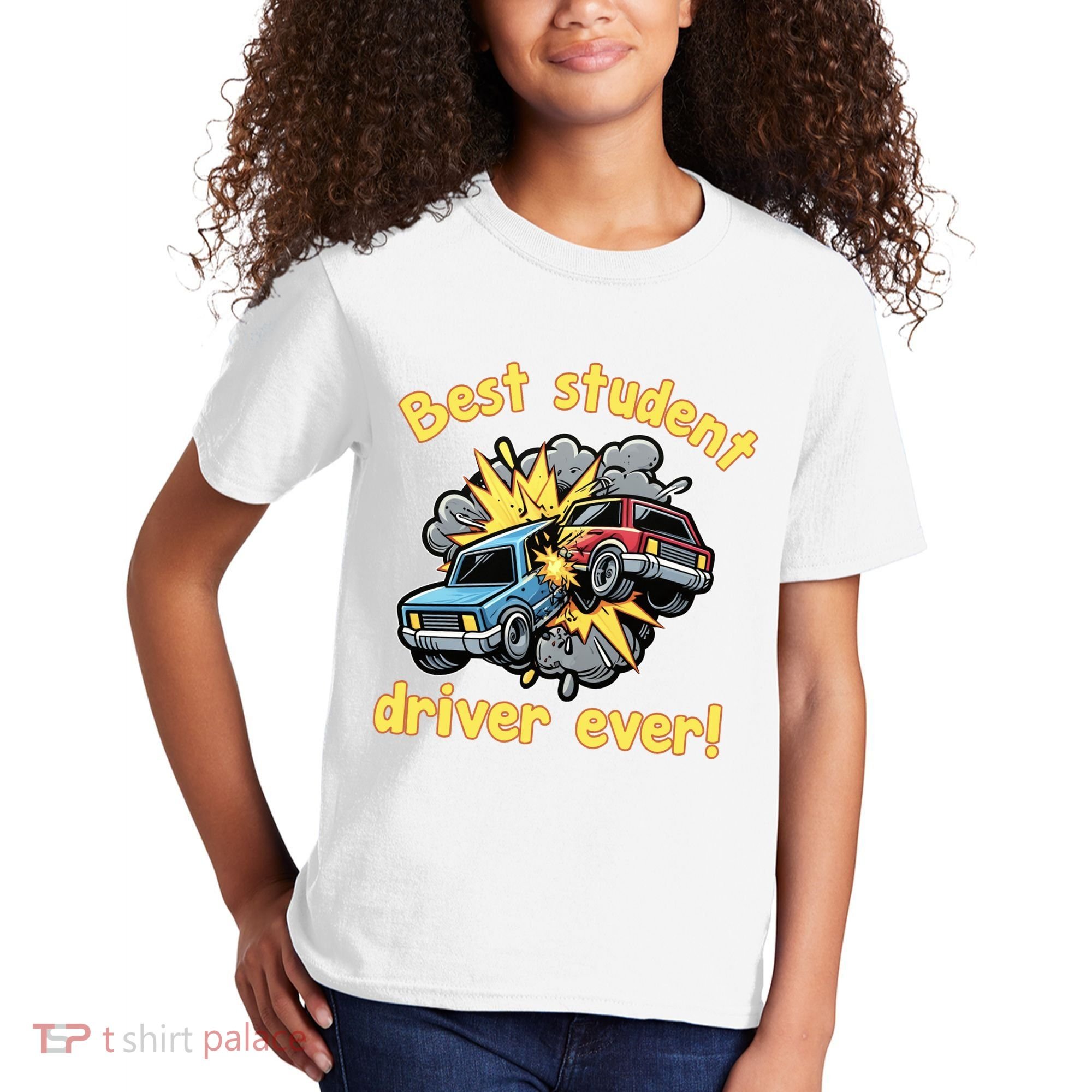 New Driver Funny Best Student Driver Ever Learning To Drive Kids T-Shirt