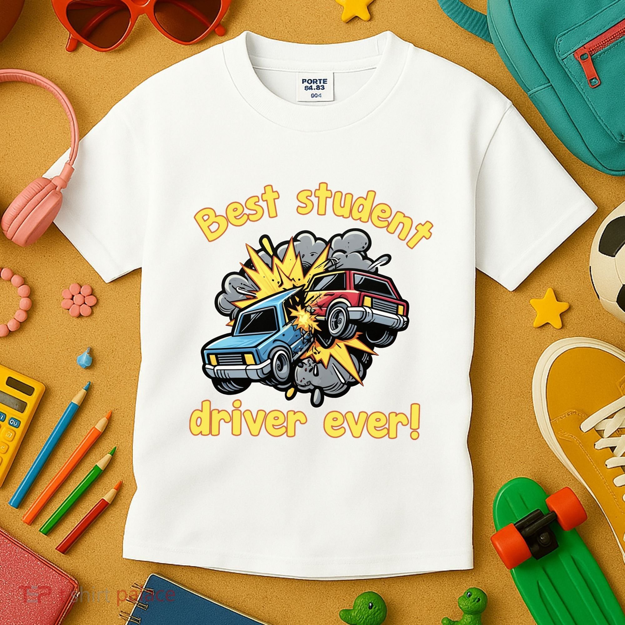 New Driver Funny Best Student Driver Ever Learning To Drive Kids T-Shirt