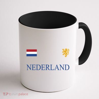 Nederland Dutch Flag Logo Gift Coffee Mug back