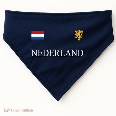 Nederland Dutch Flag Logo Gift USA-Made Doggie Bandana