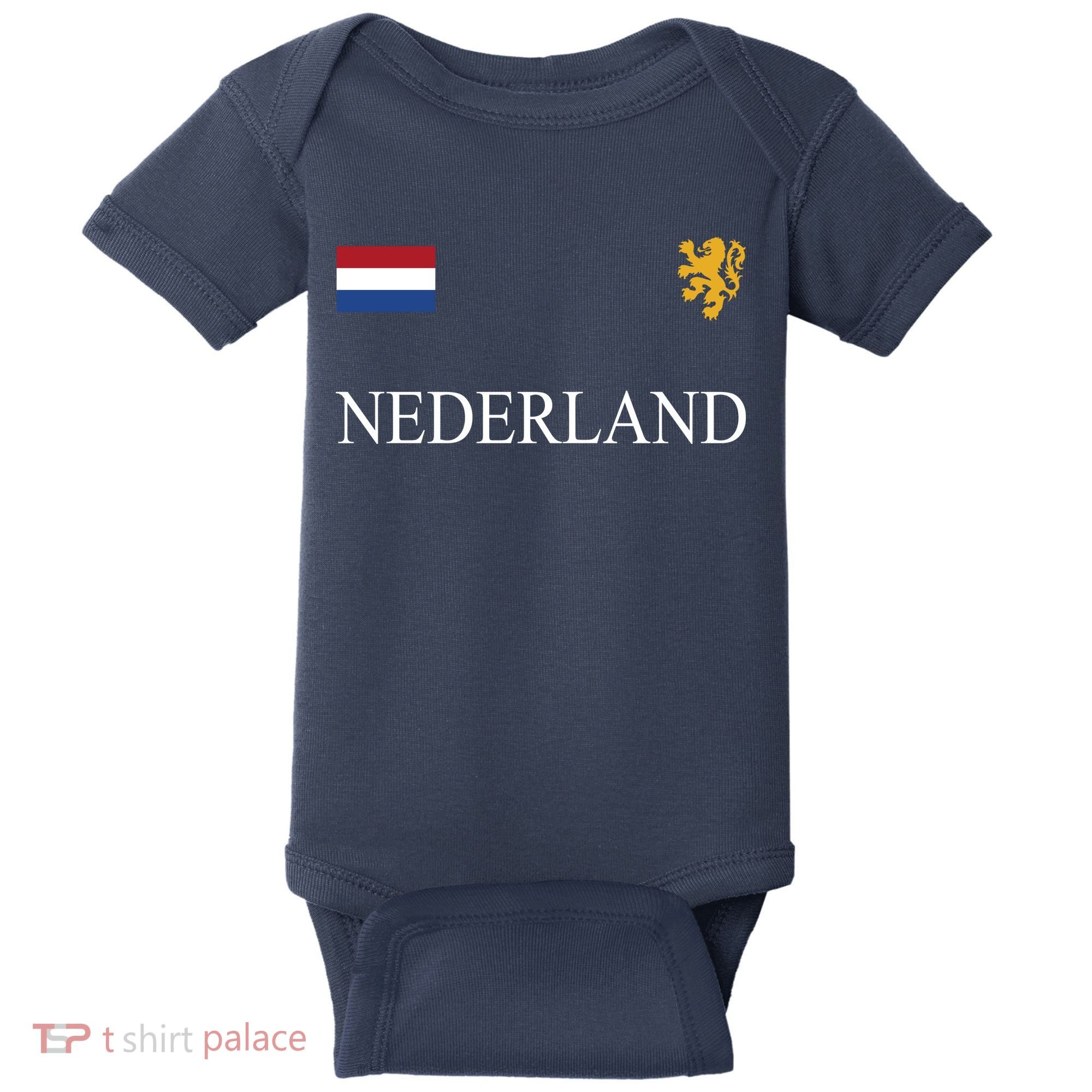 Nederland Dutch Flag Logo Gift Baby Bodysuit