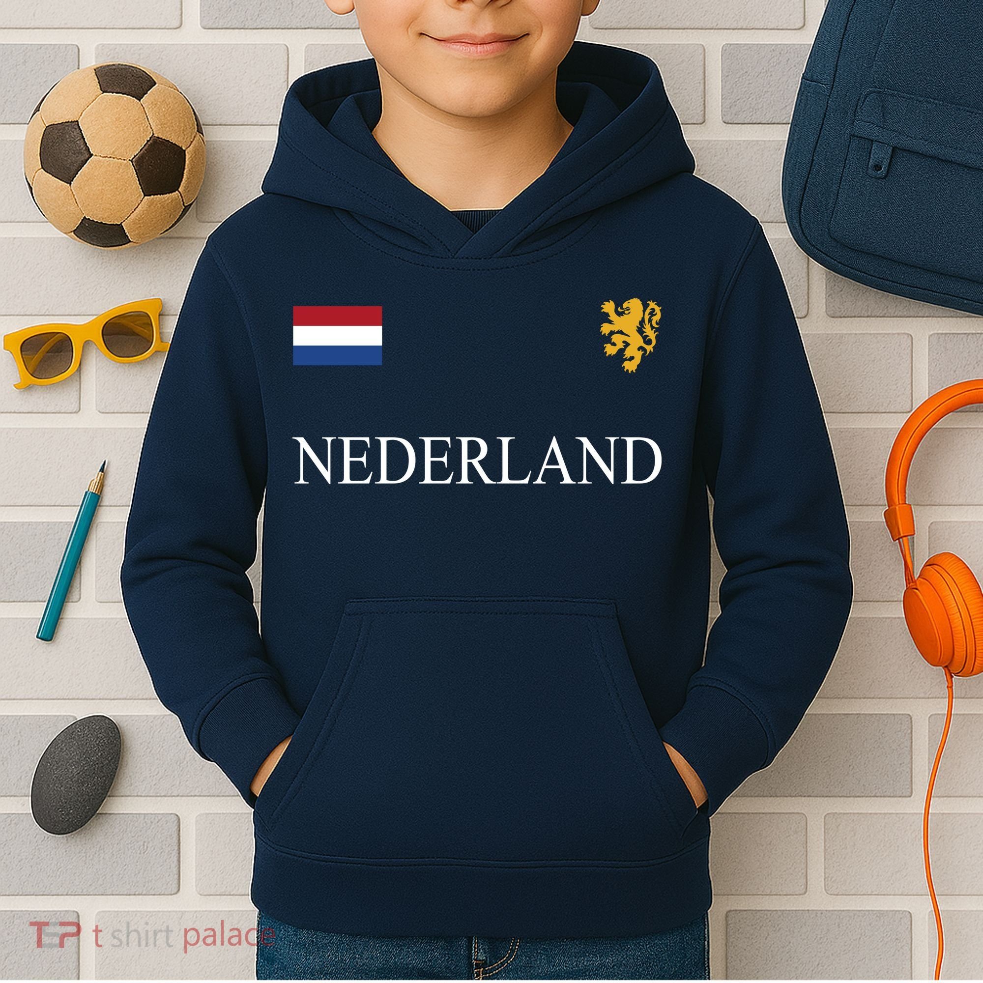 Nederland Dutch Flag Logo Gift Kids Hoodie