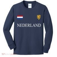 Nederland Dutch Flag Logo Gift Kids Long Sleeve Shirt thumb 0