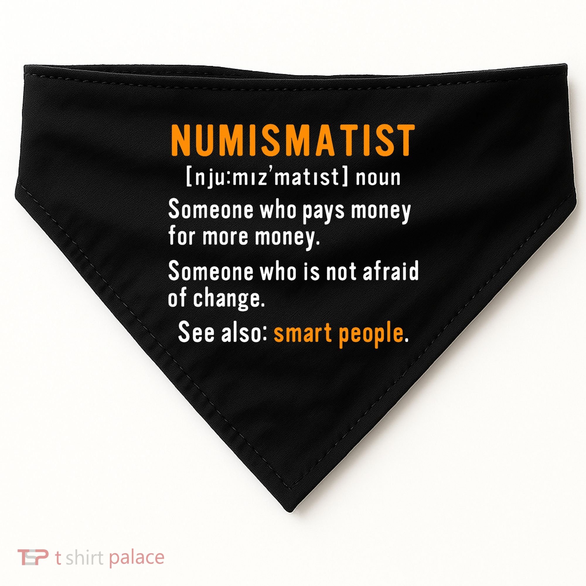 Numismatist Definition For Coin Collector Money Numismatics USA-Made Doggie Bandana