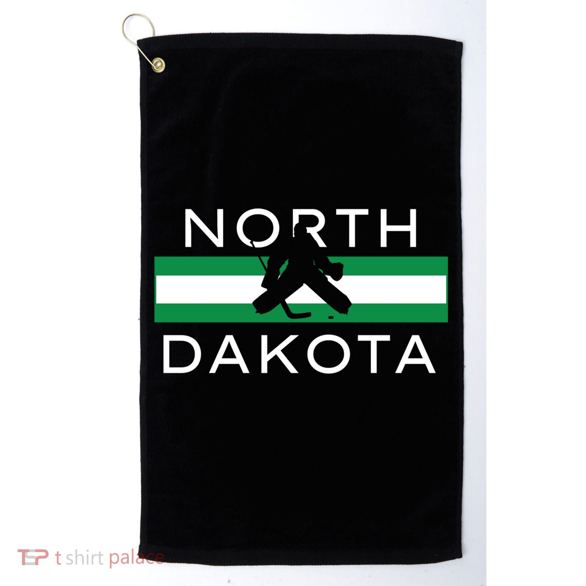 North Dakota Goalie Ice Hockey Player Coach Team State Gift Golf Towel
