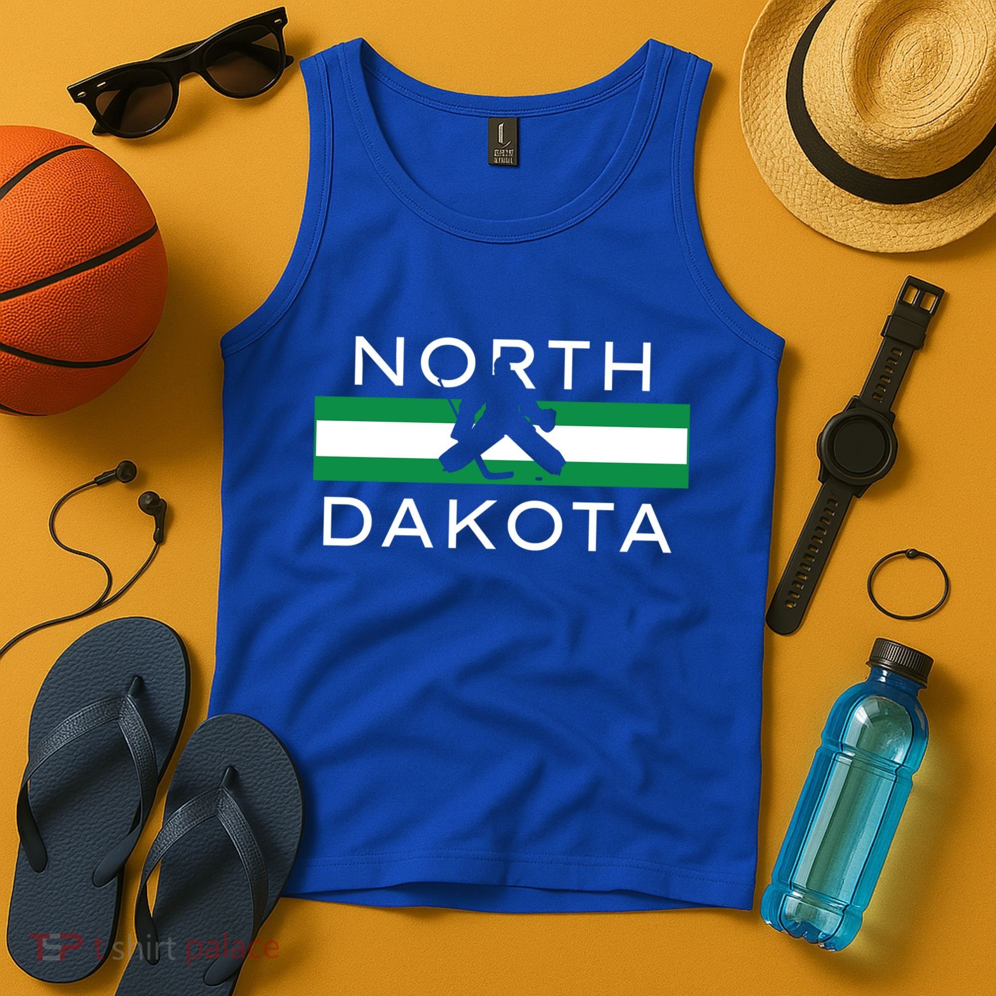 North Dakota Goalie Ice Hockey Player Coach Team State Gift Tank Top